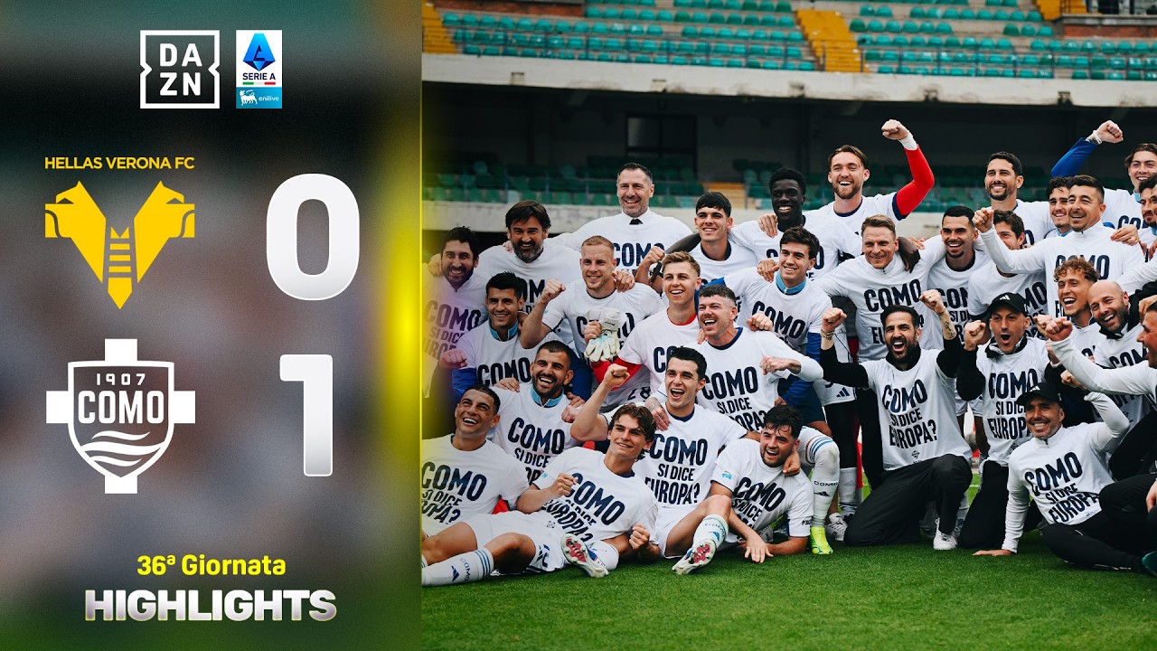 DOUVIKAS per l'EUROPA, impresa FABREGAS: Hellas Verona-Como 0-1 | Serie A Enilive | DAZN Highlights
